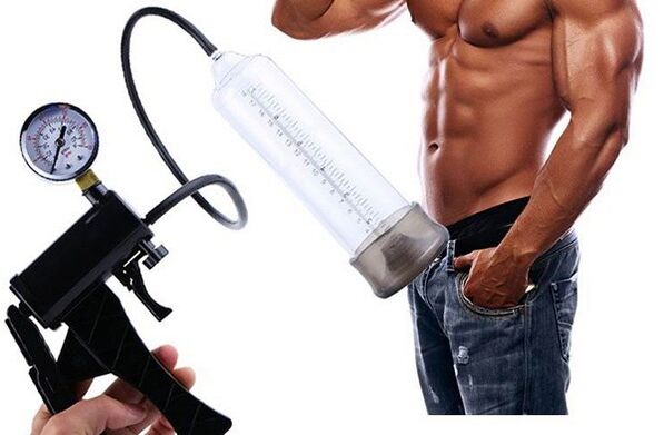 The vacuum pump will help temporarily increase penis size